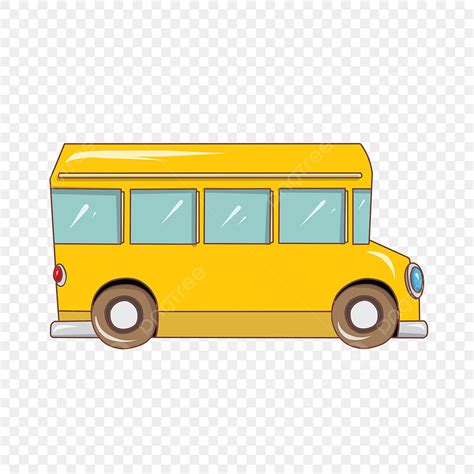 Yellow School Bus PNG Image, Yellow Cartoon School Bus Illustration ...