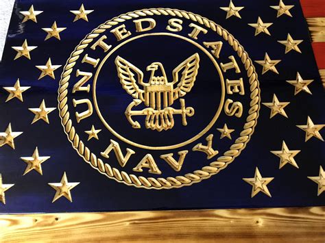 US Navy wooden flag 32x17 | Etsy