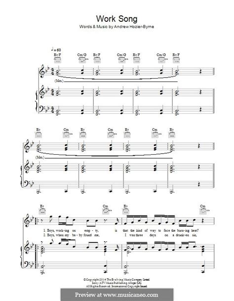 Work Song by A. Hozier-Byrne - sheet music on MusicaNeo