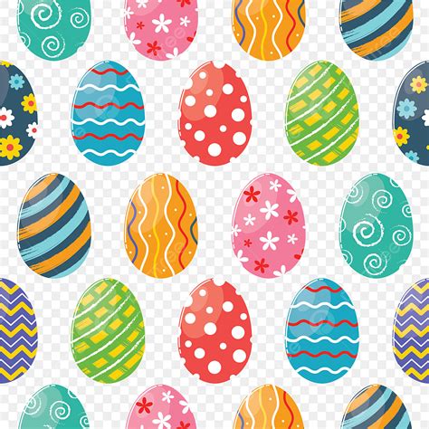 Easter Egg Seamless Vector PNG Images, Seamless Pattern With Colorful Easter Eggs, Easter, Egg ...