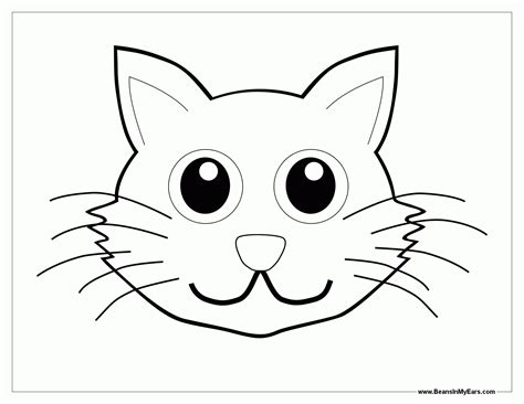 Kitten Outline Coloring Page - Coloring Home