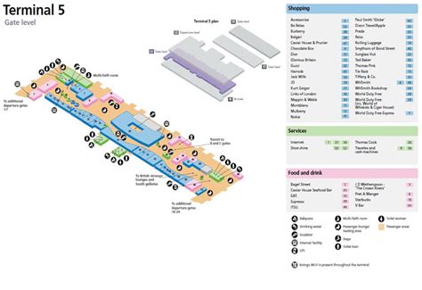 Departure Heathrow Terminal 5 Map