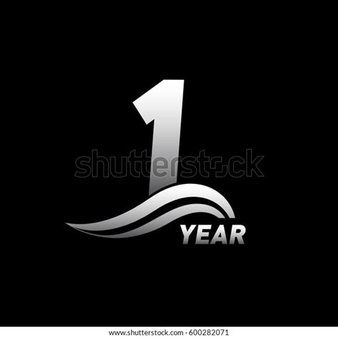 1 Year Anniversary Celebration Logo Design Stock Vector (Royalty Free) 600282071 | Shutterstock