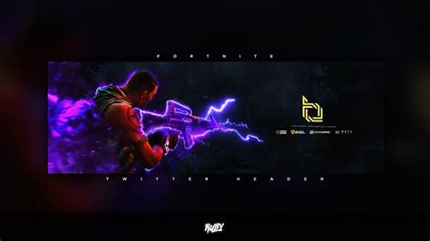 FREE GFX: Free Photoshop Twitter Header Template: Clean Fortnite Style ...