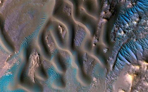 Transverse Aeolian Ridges: Blue Ripples on a Red Planet