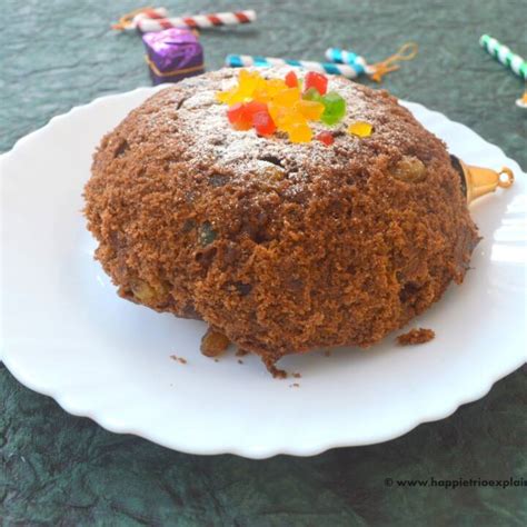 Eggless Microwave Christmas fruit cake - Cook with Sharmila