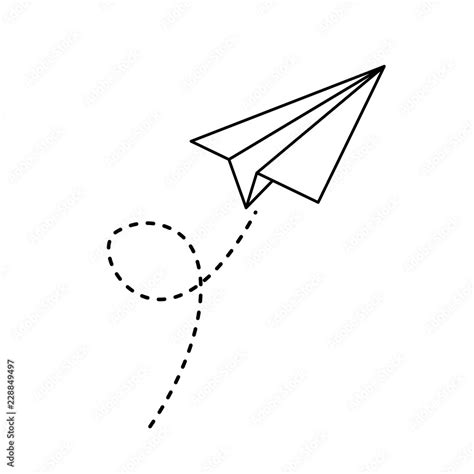 paper airplane flying icon Stock Vector | Adobe Stock