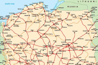 Poland - country map | Country profile | Railway Gazette International