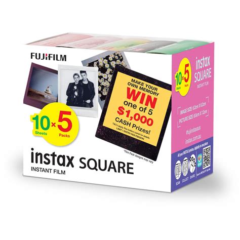 FujiFilm Instax Square Film (50 Pack) - JB Hi-Fi