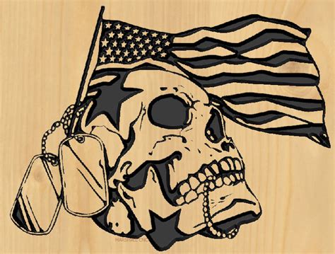 Skull W Flag Dxf/svg - Etsy