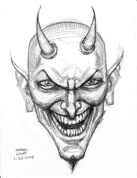 Devil (pen sketch) 1-26-2014 by myconius on DeviantArt | Dark art tattoo, Demon drawings, Dark ...