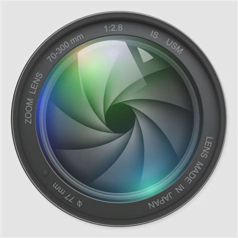 Camera Zoom Lens Design Classic Round Sticker | Zazzle | Camera logo ...