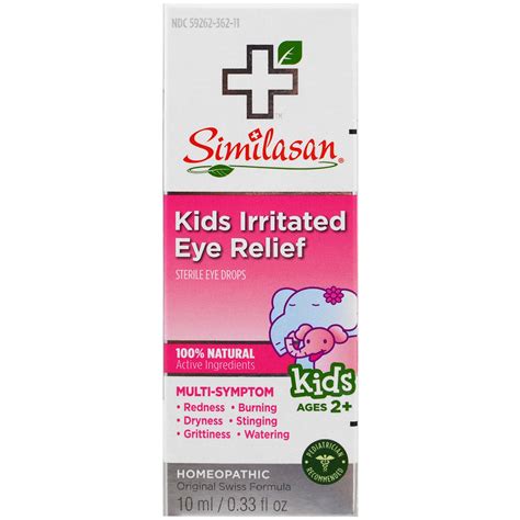 Similasan, Kids Irritated Eye Relief, Sterile Eye Drops, Ages 2+, 0.33 ...