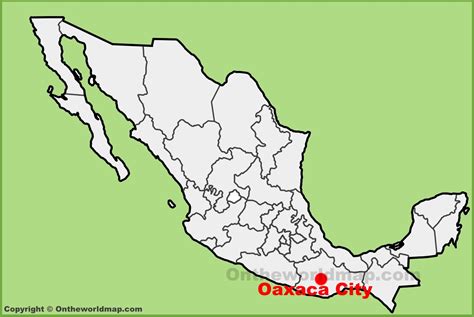 Oaxaca City location on the Mexico map - Ontheworldmap.com