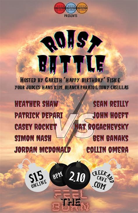 ROAST BATTLE Tickets at The Creek and The Cave in Austin by The Creek ...