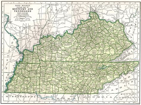 Map Of Kentucky Tennessee Border - Map Worksheets