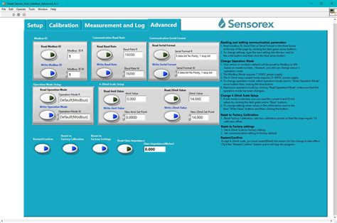 Sensorex Smart Sensor User Interface Software - Sensorex Liquid ...