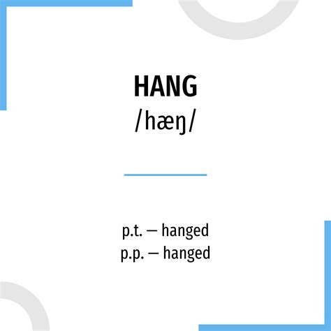 вторая форма глагола hang