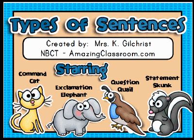 types of sentences cartoon - Clip Art Library