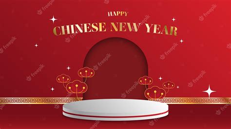 Premium Vector | Realistic chinese new year banner template