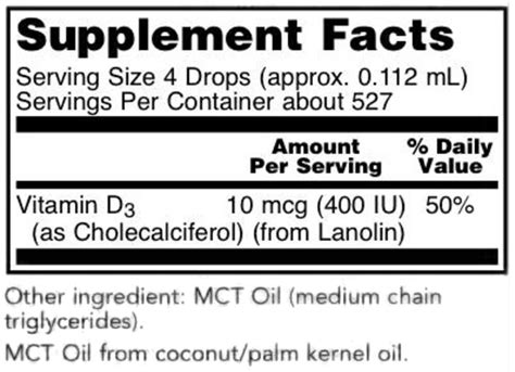 NOW Liquid Vitamin D-3 (2 fl oz) – Hi-Health