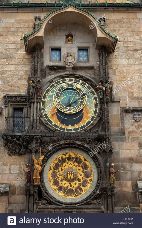 Prague Astronomical Clock (or Orloj) in Old Town Square Prague Czech Stock Photo, Royalty Free ...