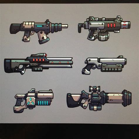 Pew pew! Some gun designs for Bullet Age. The game I'm developing with my game studio Halfbot ...