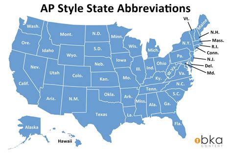 Map Of USA Abbreviated States | Printable Map Of USA