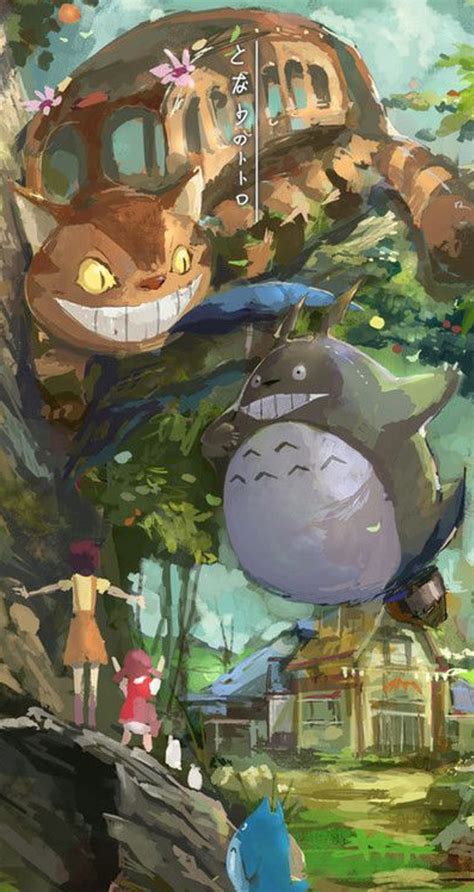 Totoro, anime, art, cute, hayao miyazaki, my neighbor totoro, studio ghibli, HD phone wallpaper ...