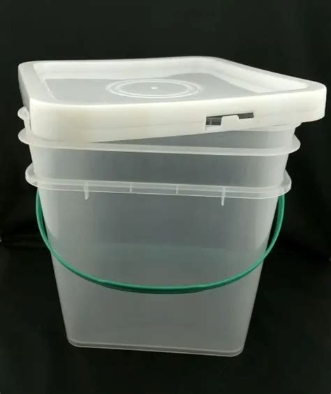 15l Square And Rectangle Plastic Buckets - Buy Clear Plastic Bucket,Clear Gallon Bucket ...