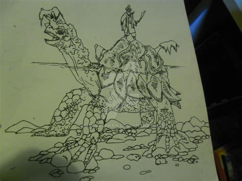 Mossy Aspidochelone Tortoise - PEN ART by Doggamaran on DeviantArt