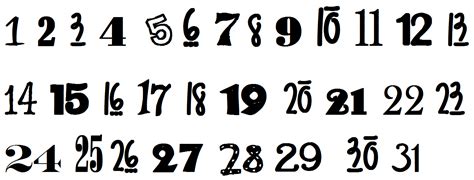 Collection of PNG Fancy Numbers. | PlusPNG