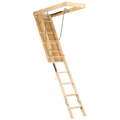 Louisville Ladder 25.5-by-54-Inch Wooden Attic Ladder, Fits 8-Foot