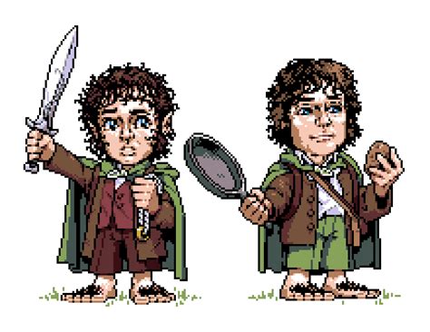 Frodo and Sam : r/PixelArt