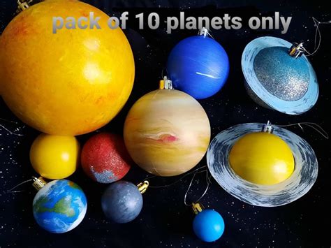 Solar System Planet Ornament Set Hand Painted One of a - Etsy