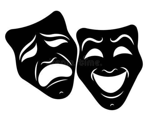 Drama Masks Black White Stock Illustrations – 1,123 Drama Masks Black ...