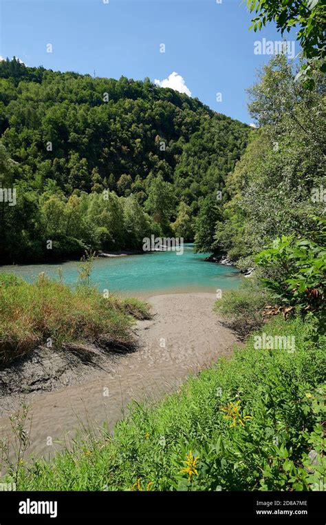 Sondrio ,Italy, the river Adda Stock Photo - Alamy