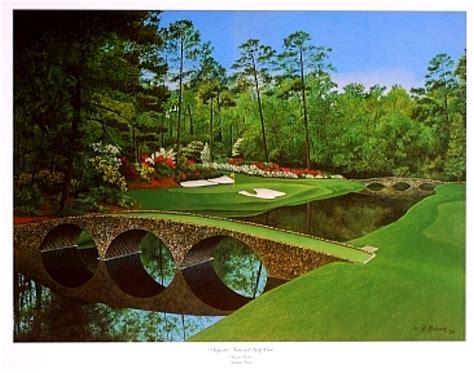 Augusta National Golf Club Golden Bell Amen Corner #12 print | The Beveled Edge