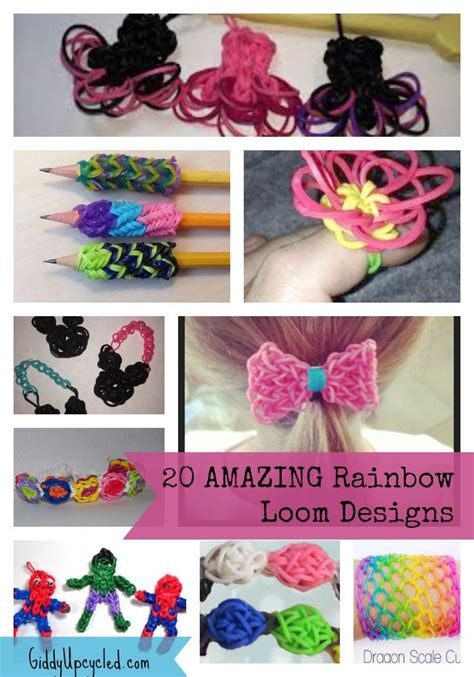 20 Amazing Rainbow Loom Designs - Giddy Upcycled | Rainbow loom designs ...