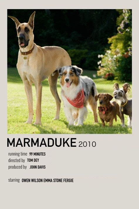 Marmaduke movie poster | Movie character posters, Film posters vintage ...