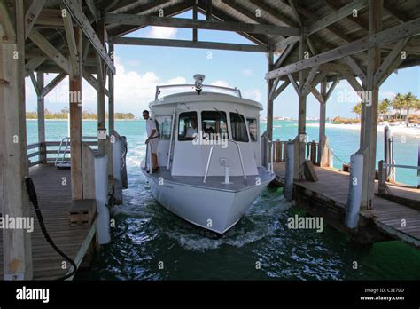 Ferry Boat Landing at Sunset Key Resort Stock Photo - Alamy