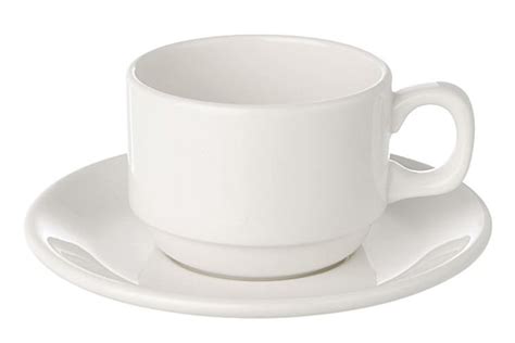 Tea/Coffee Cup in Classic Plain White China | Hallmark Hire