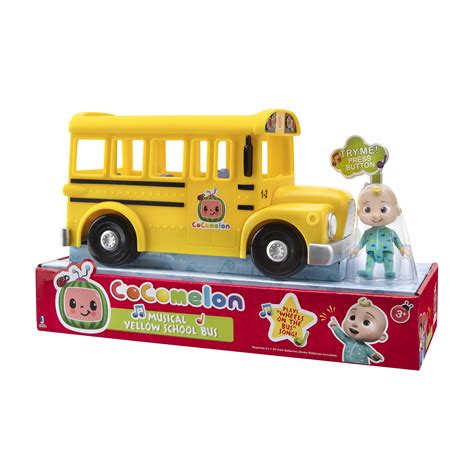 Buy Cocomelon Feature Musical Vehicle Yellow School Bus, multi, CMW0015 ...