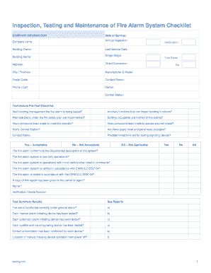 Fire Alarm System Maintenance Checklist PDF | airSlate SignNow