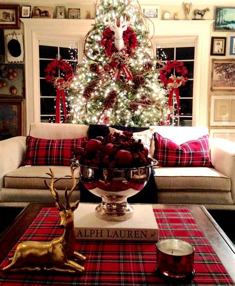 Cozy Christmas Interiors with Tartan Accents