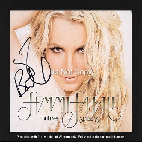 Britney Spears Signed Femme Fatale Album Britney Spears - Etsy