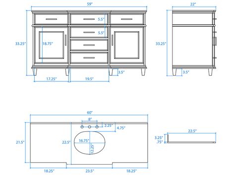 60" Berkeley Single Bath Vanity - White - Bathgems.com