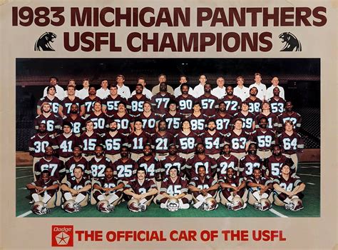 Michigan Panthers, 1983 team poster : r/USFL