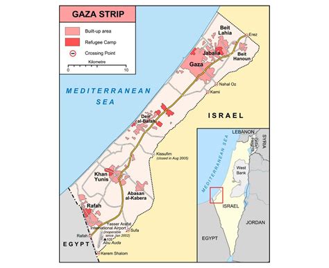 Maps of Gaza Strip | Collection of maps of Gaza Strip | Asia | Mapsland ...