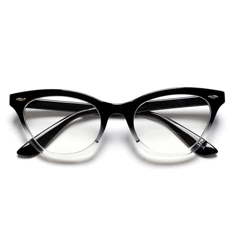 50mm Cat Eye Shaped Clear Lens Glasses with Rivets | Glasses, Eye shapes, Lens